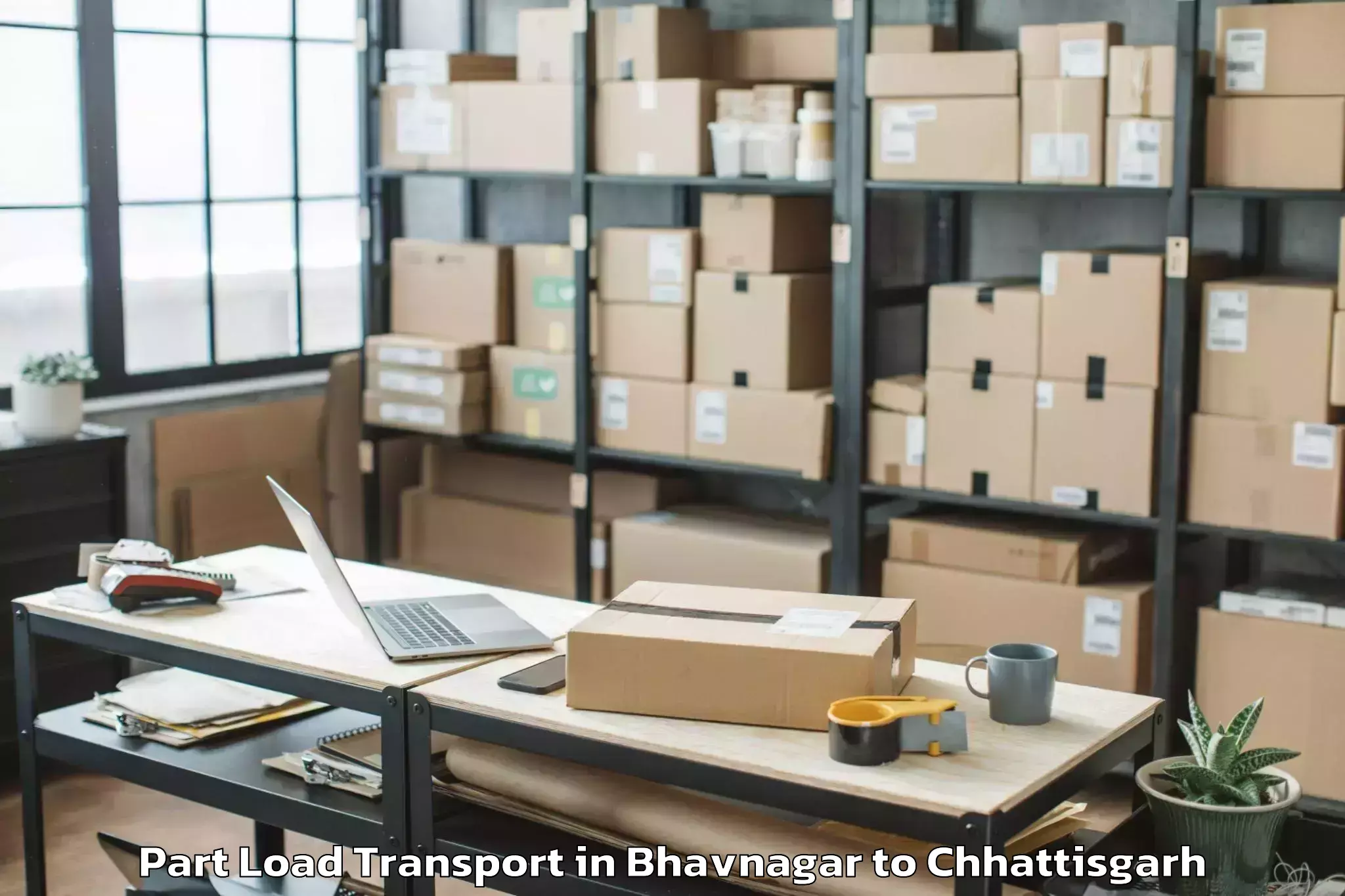 Book Bhavnagar to Gariyaband Part Load Transport Online